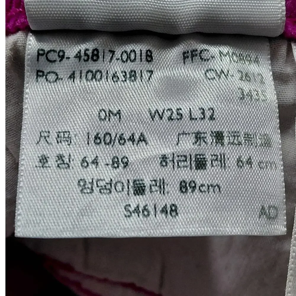 Levi's Pink Leggins Stretch Pants Women Slim Corduroy Size 25